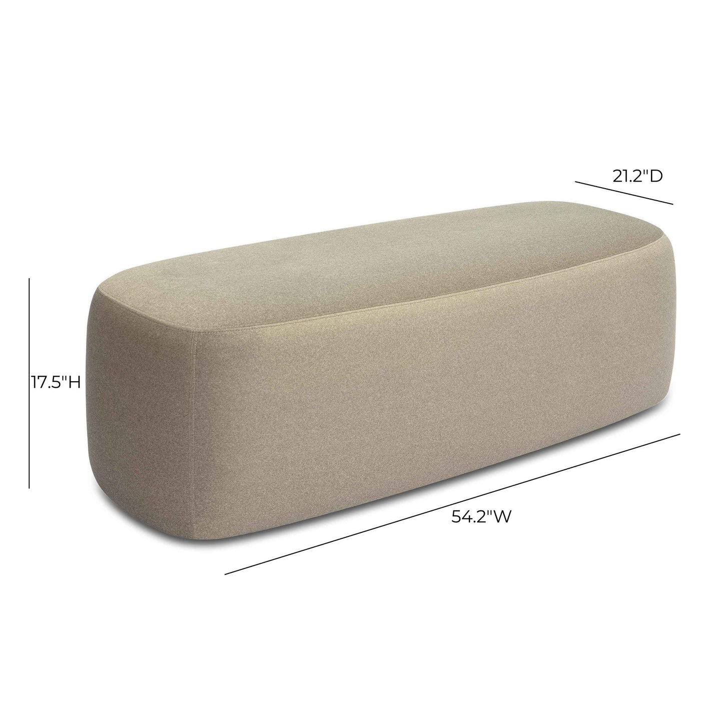 Graceland - Faux Mohair Bench
