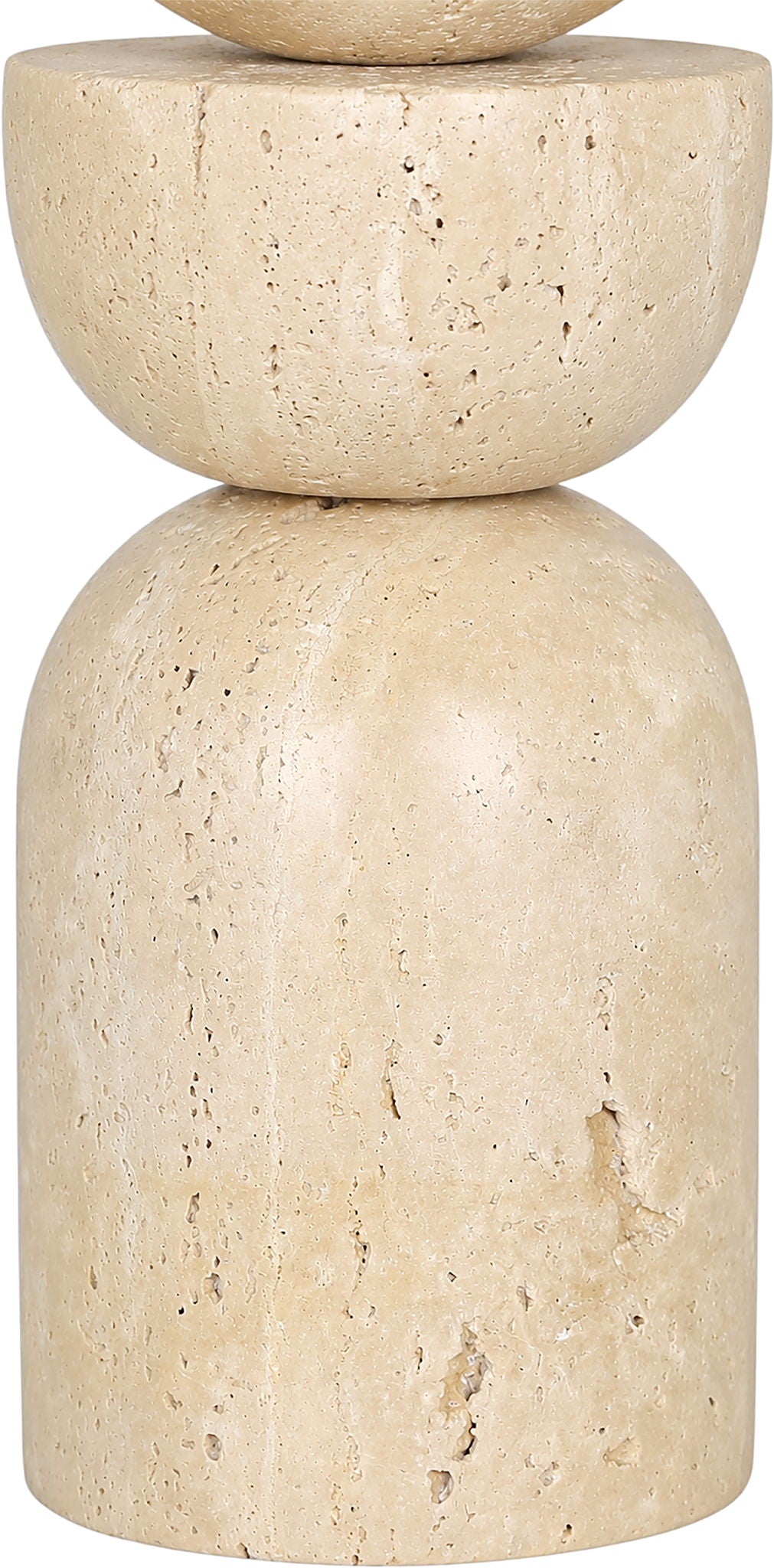 Opus - Travertine, Linen Textured Fabric And Brass Table Lamp - Travertine