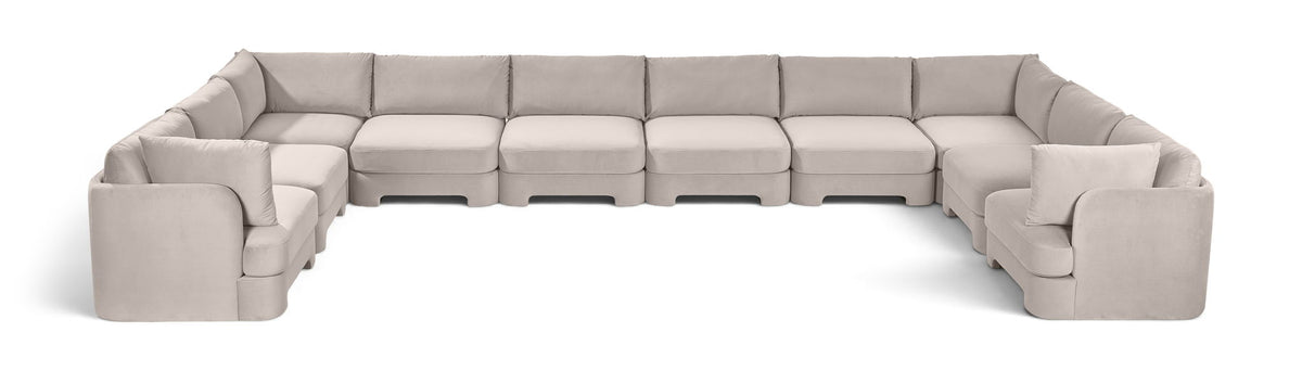 Hammond - Velvet Performance Fabric Upholstered 10 Piece Sectional