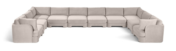 Hammond - Velvet Performance Fabric Upholstered 10 Piece Sectional
