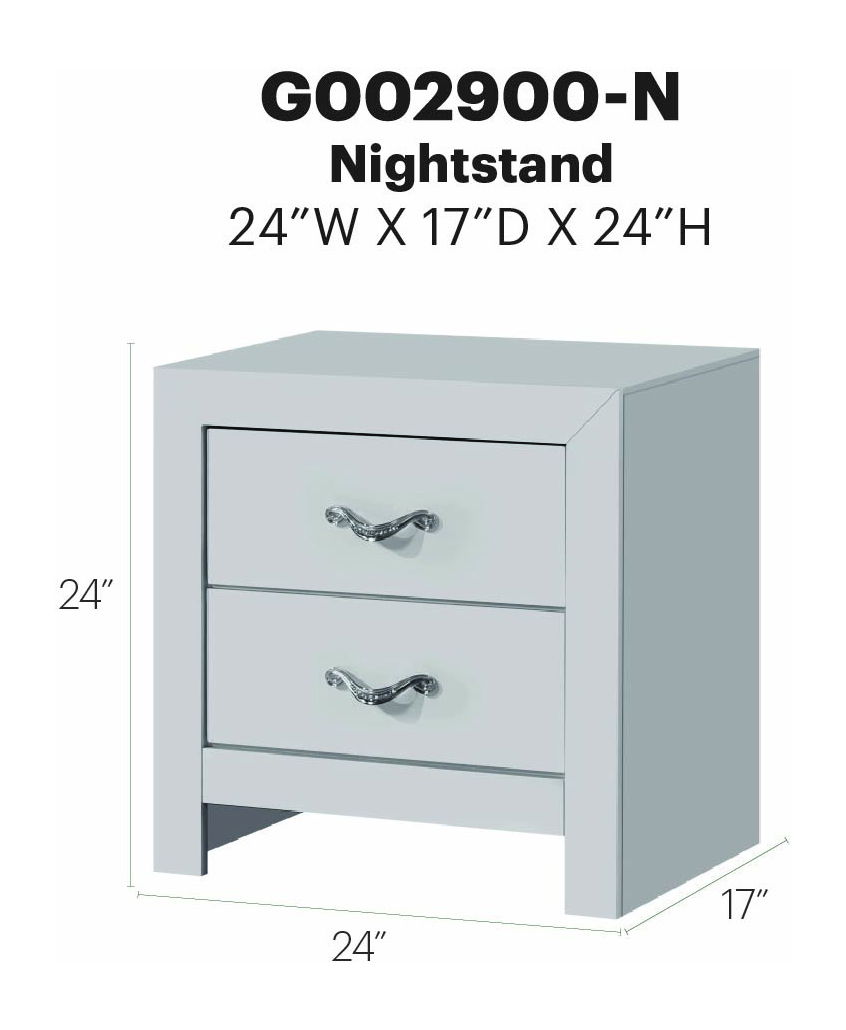 Moreland - Nightstand - Sparkling White