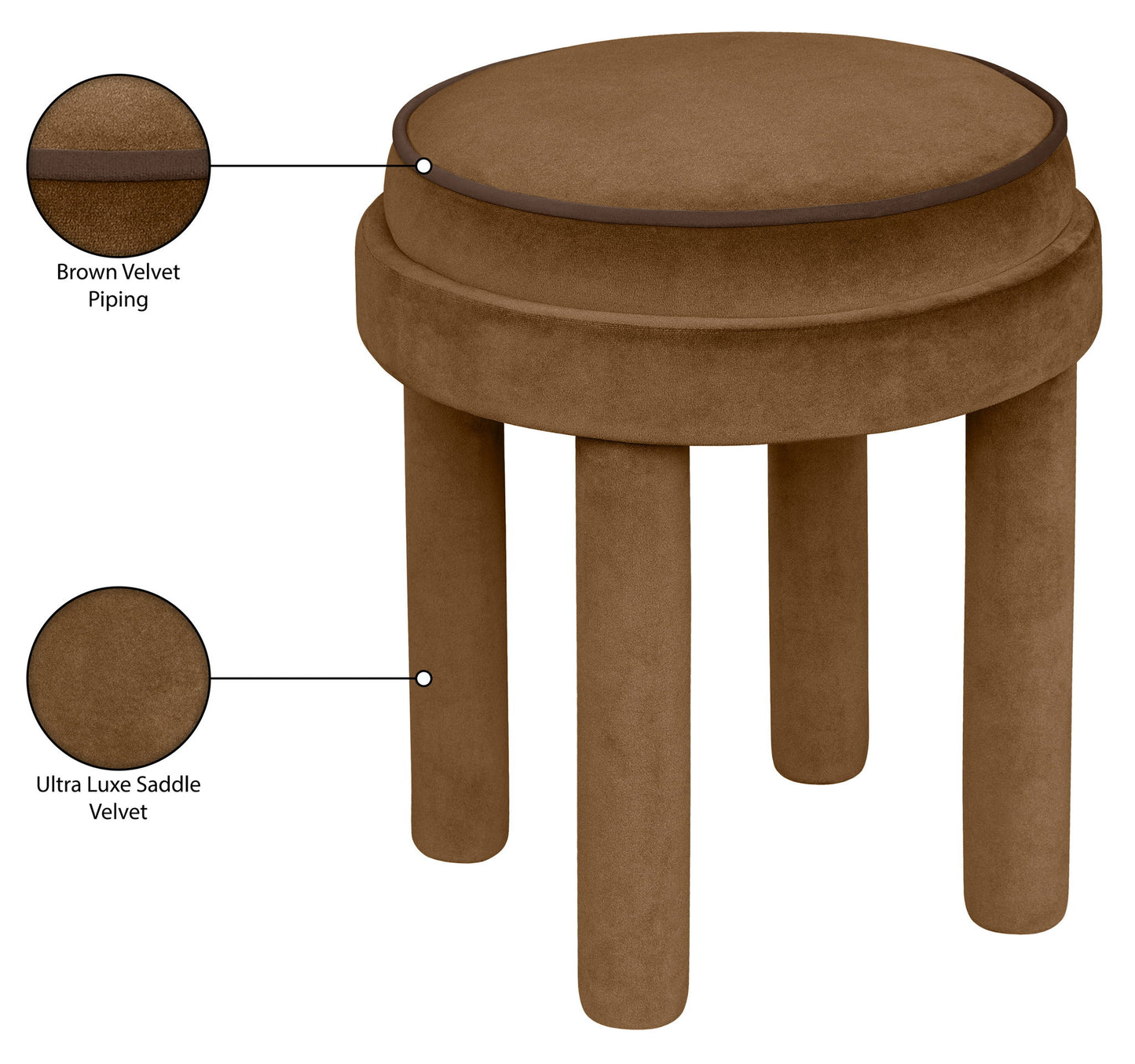 Velin - Velvet Ottoman / Stool