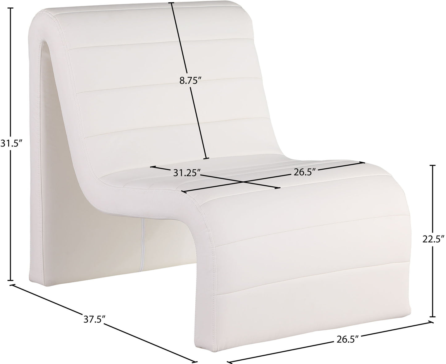 Ivy - Faux Leather Accent Chair
