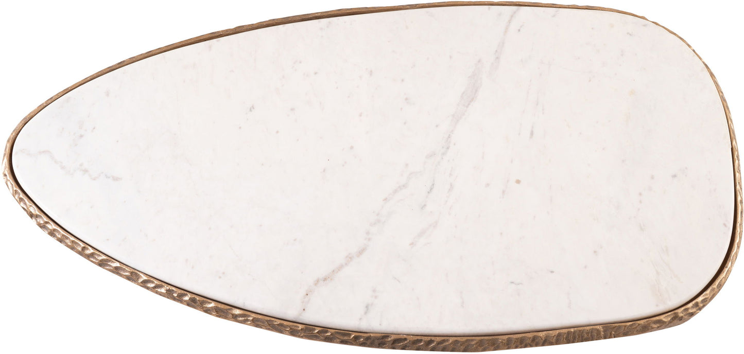 Gild - Aluminum Base And Genuine Marble Top Table