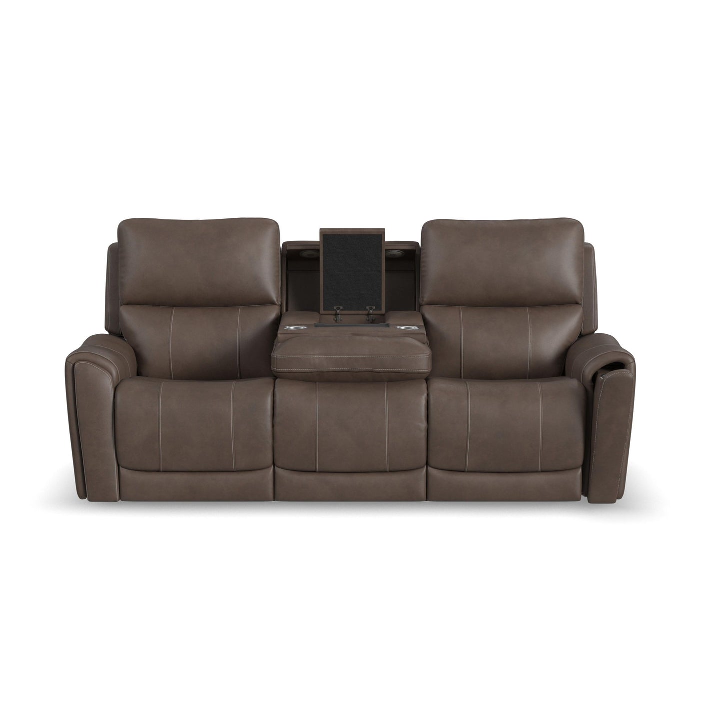 Carter - Power Reclining Sofa With Console & Power Headrests & Lumbar - Cappuccino
