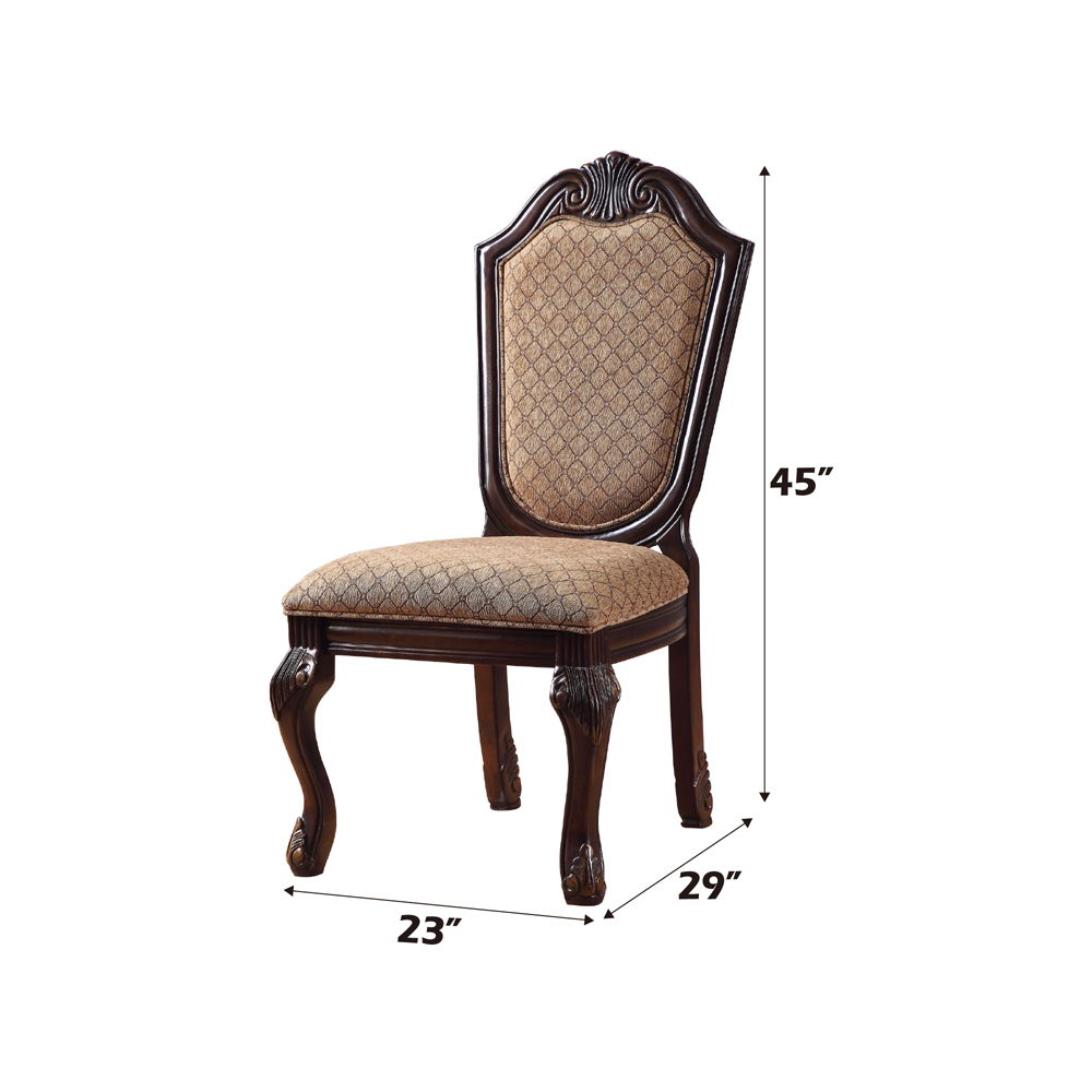 Chateau De Ville - Side Chair (Set of 2) - Fabric & Espresso