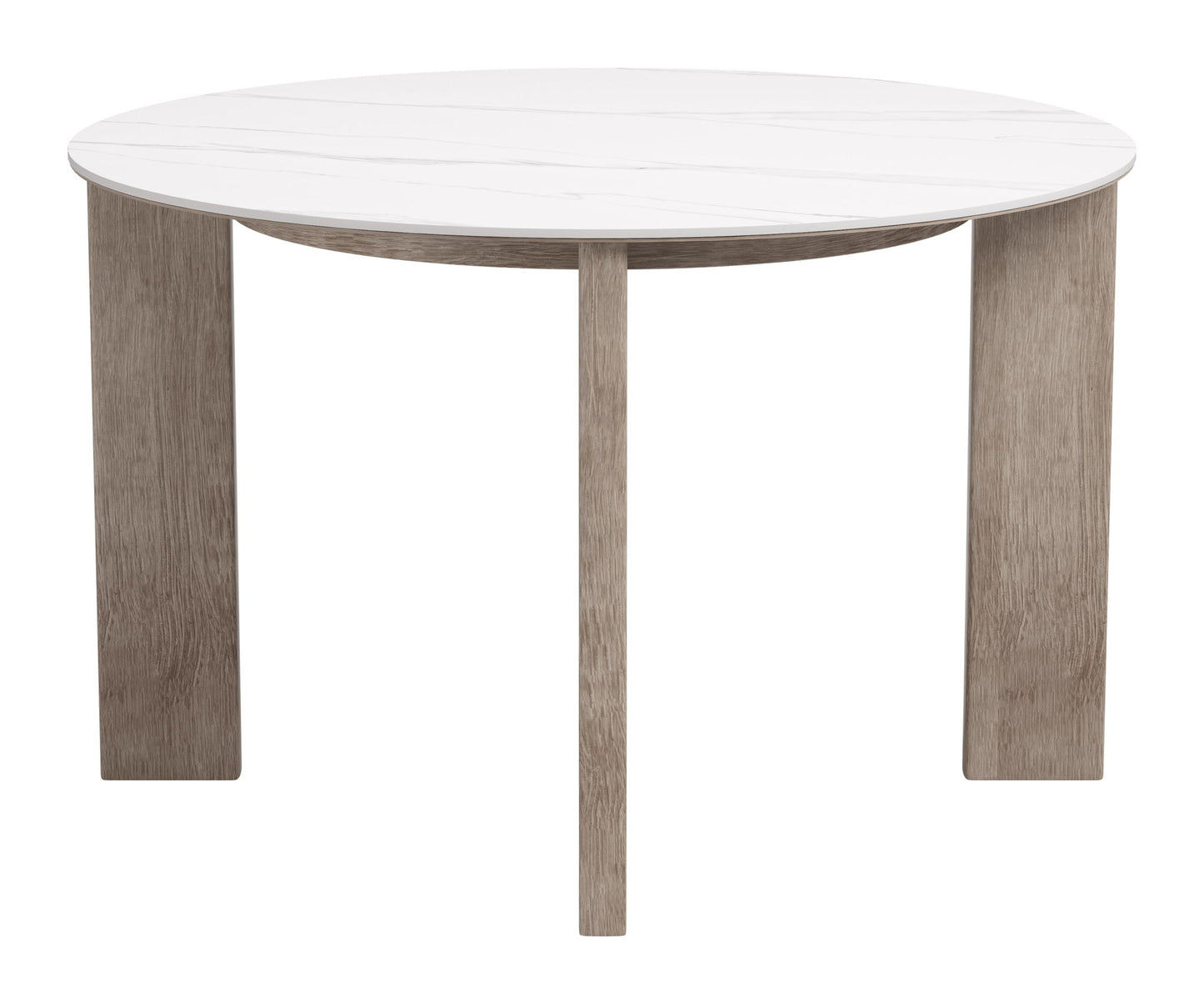 Oceanveil - Round Dining Table - White / Light Brown