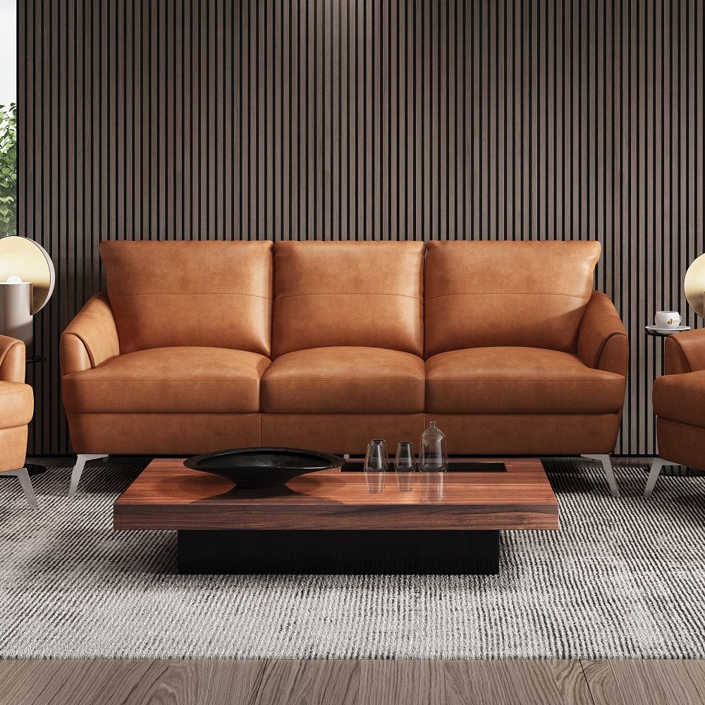 Safi - Sofa - Cappuccino Leather