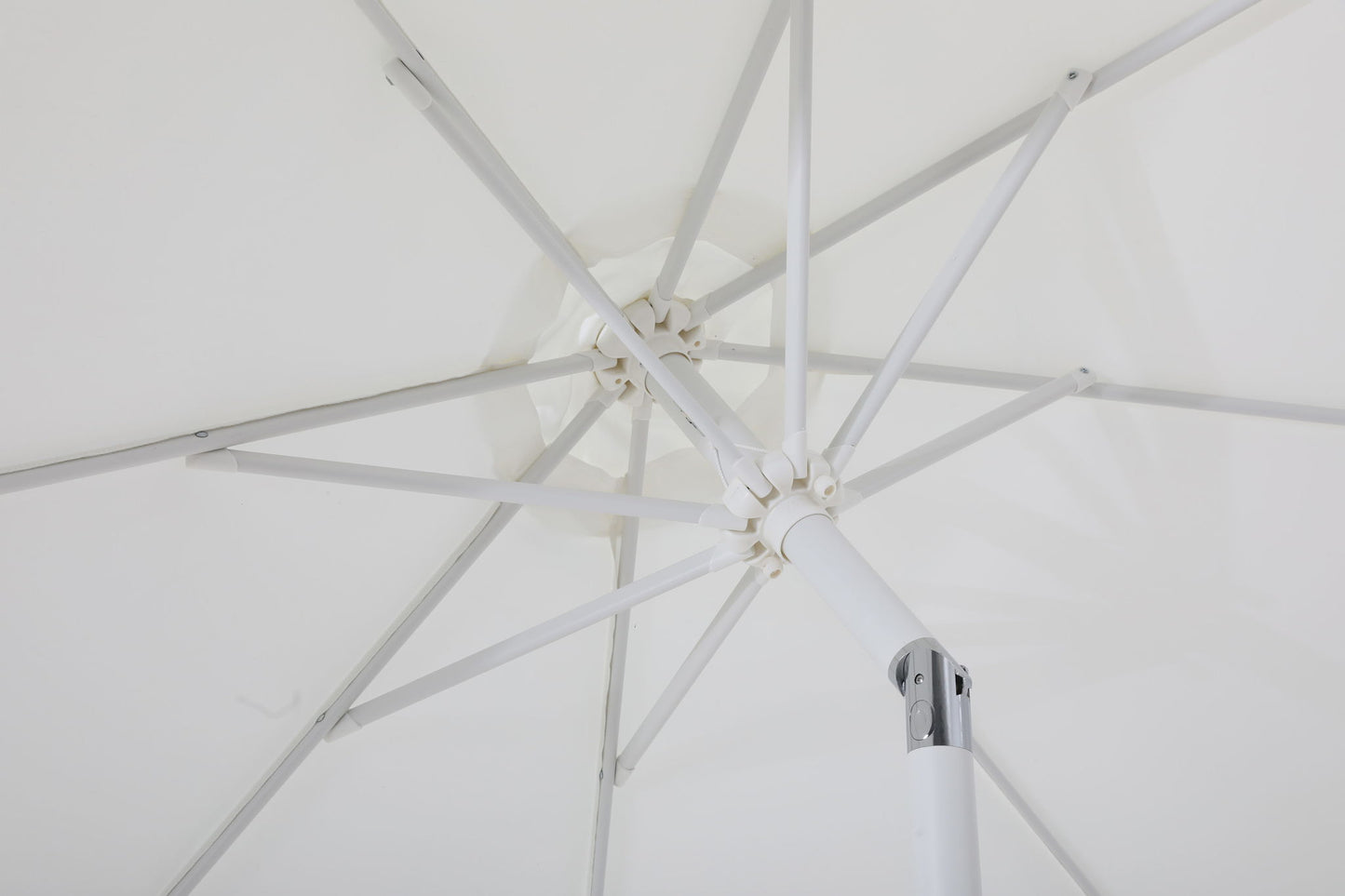 Fiji - Aluminum Patio Umbrella With Round Black And White Base