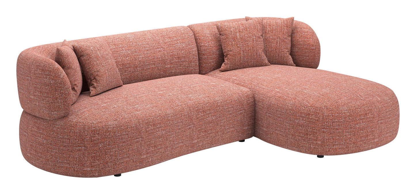 Venezia - Chaise Sectional - Brown