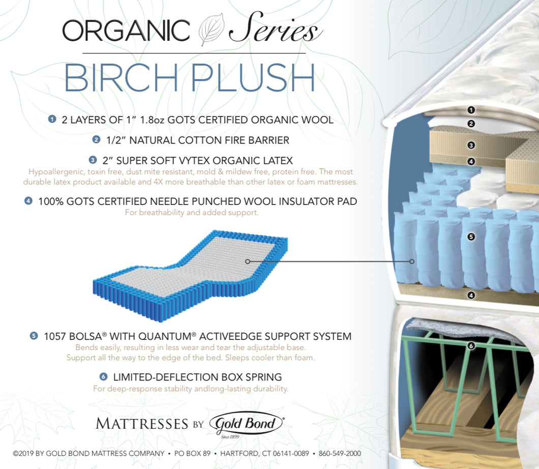 Birch Organic Mattress With Latex
